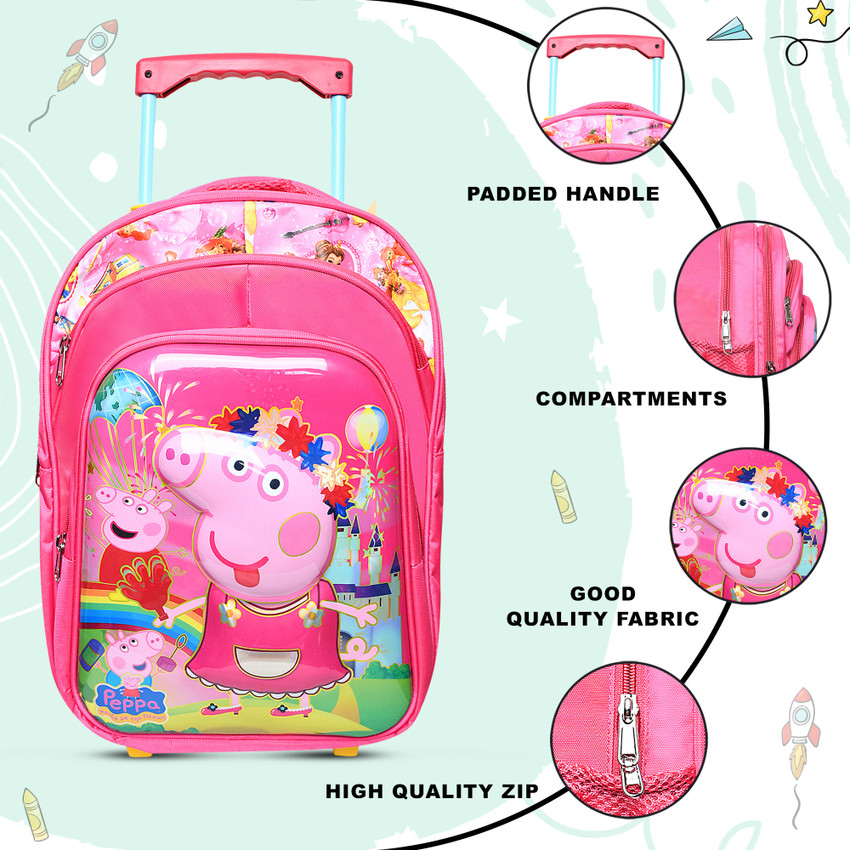Flipkart Stylbase Kids Soft Fabric Children Wheels Trolley Backpack School Travel Luggage Waterproof Trolley Trolley