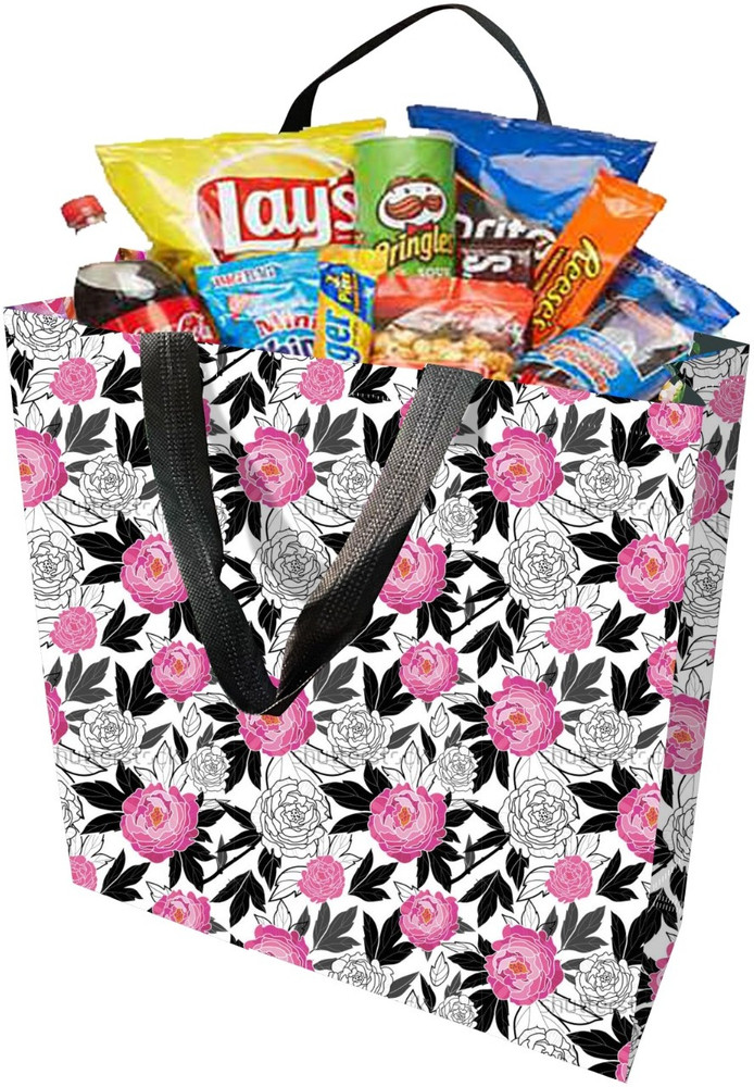Brand Roots Printed Shopping Bag PVC fabric 4 Waterproof Multipurpose Bag Multipurpose Bag Flipkart