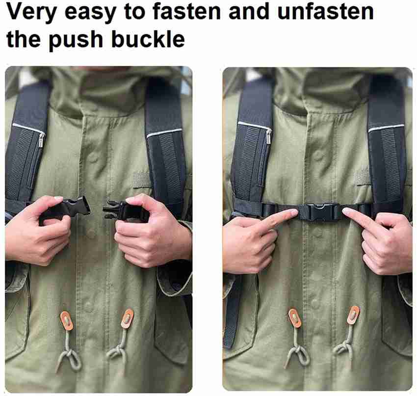 Bag with chest strap outlet