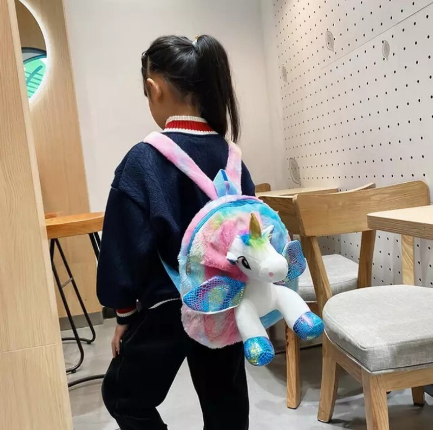 Fur unicorn backpack shop