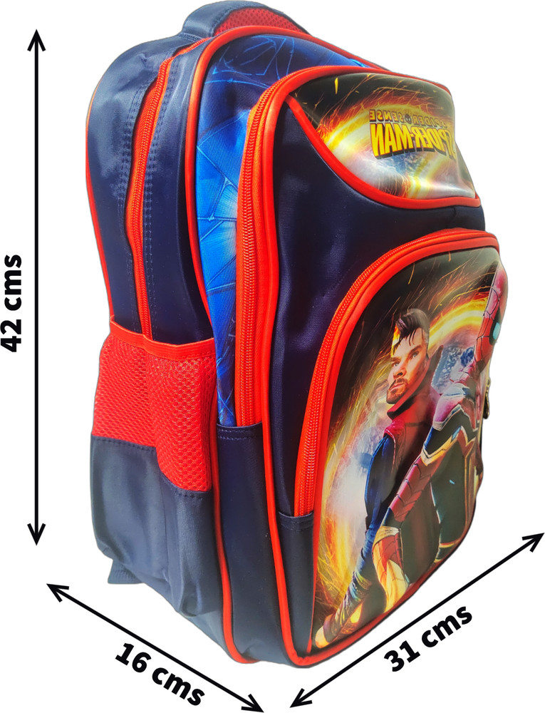 Flipkart utopian world Spiderman and Dr. Strange 3D Print Backpack Waterproof School Bag School Bag