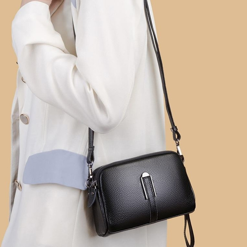 Flipkart ketmart Small Crossbody Purse for Women Fashion Two zipper pocket Slingbag Black Waterproof Sling Bag Sling Bag