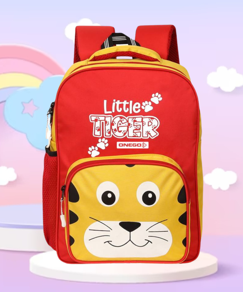 Flipkart ONEGO Little Tiger Pre School Kids Bag for Nursery LKG UKG Soft Cartoon Waterproof School Bag School Bag