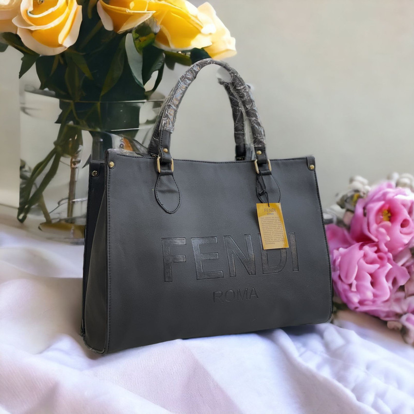 Flipkart AICollectionHub FENDI SUNSHINE BIG TOTE FULL BLACK BAG Waterproof Multipurpose Bag Multipurpose Bag