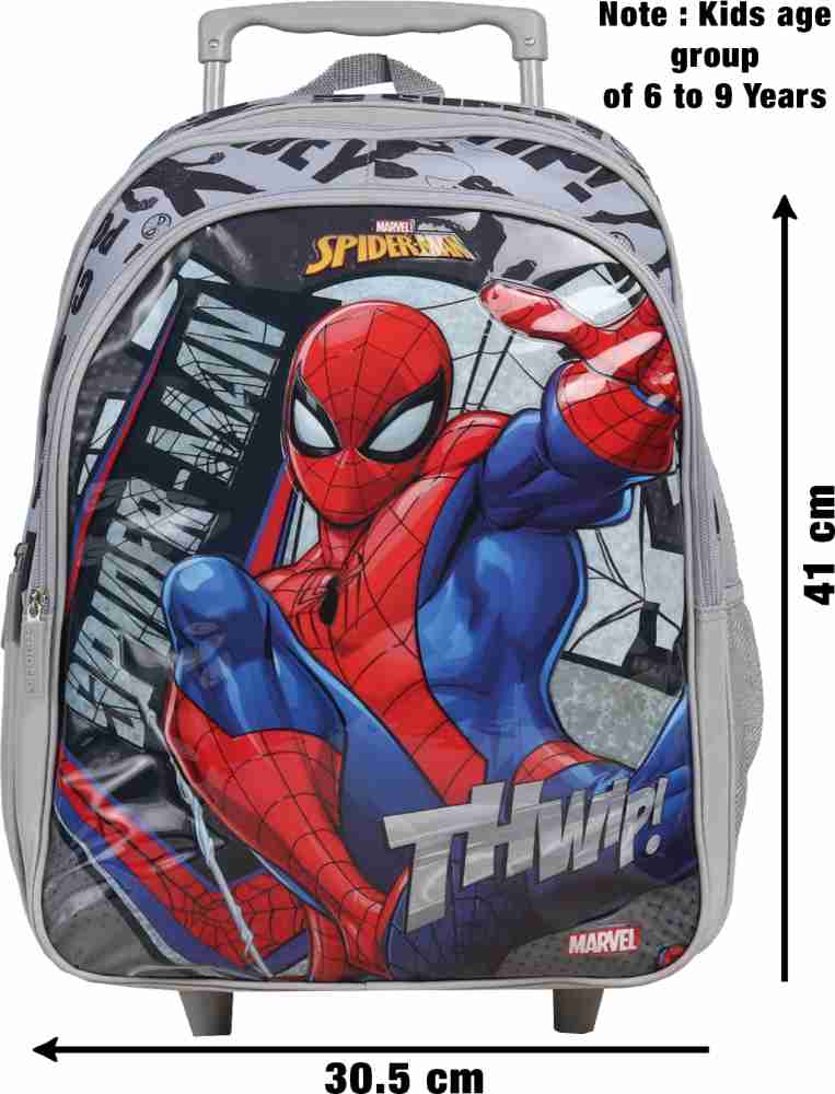 Flipkart Spiderman Grey Trolley 41 cm School Bag School Bag