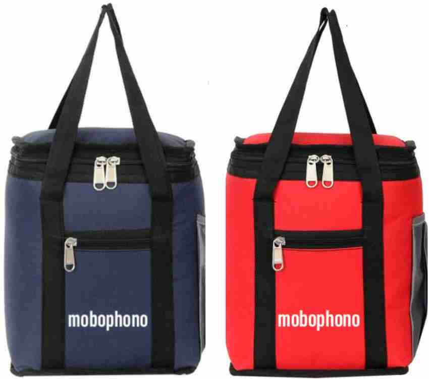  Mobophono Combo pack of 2 medium size lunch bag, tiffin bag  for school, college, office Waterproof Lunch Bag - Lunch Bag