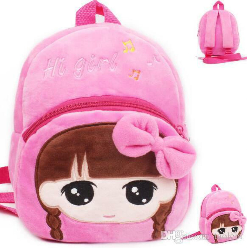 SOFTBAGS Hi Girl Soft Toy Bag Plush Bag Teddy Bag School Bag for Kids 2 6 yrs 12 L Backpack pink multicolor Price in India Flipkart