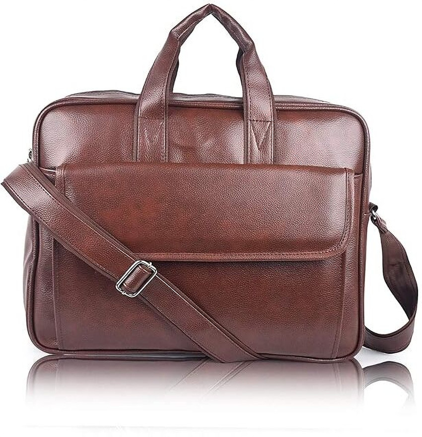 Synthetic shop leather briefcase