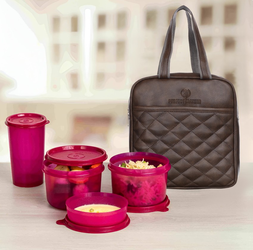 Flipkart perfect leather lunch box carry bag tiffin bags