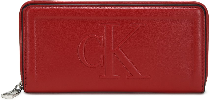 Calvin Klein Women Red Genuine Leather Wallet Red Price in India Flipkart