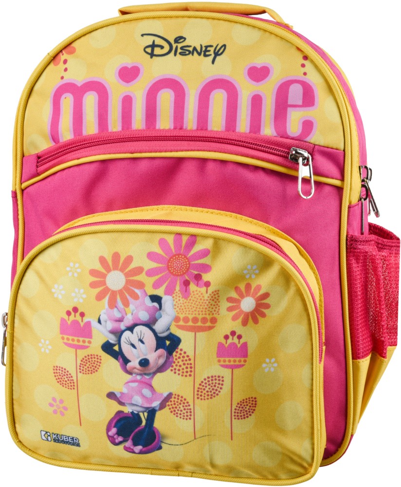 Flipkart DISNEY Minnie 4 Compartment Kids School Bags Travel Backpack Yellow Waterproof School Bag School Bag