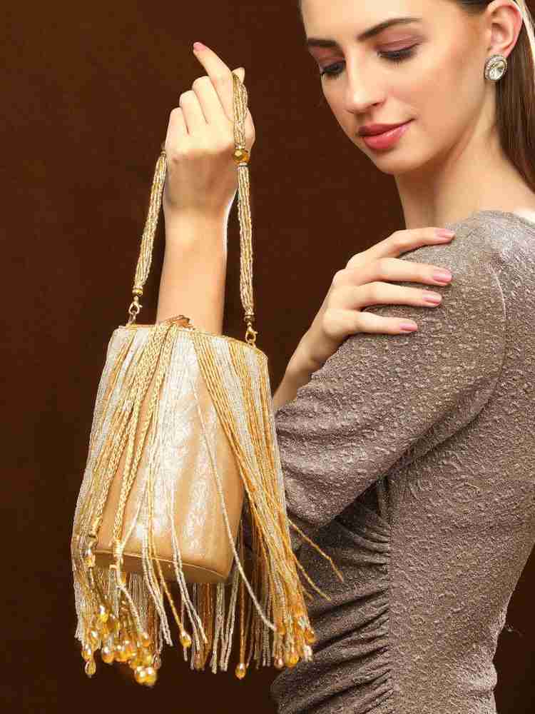 Gold fringe outlet bag