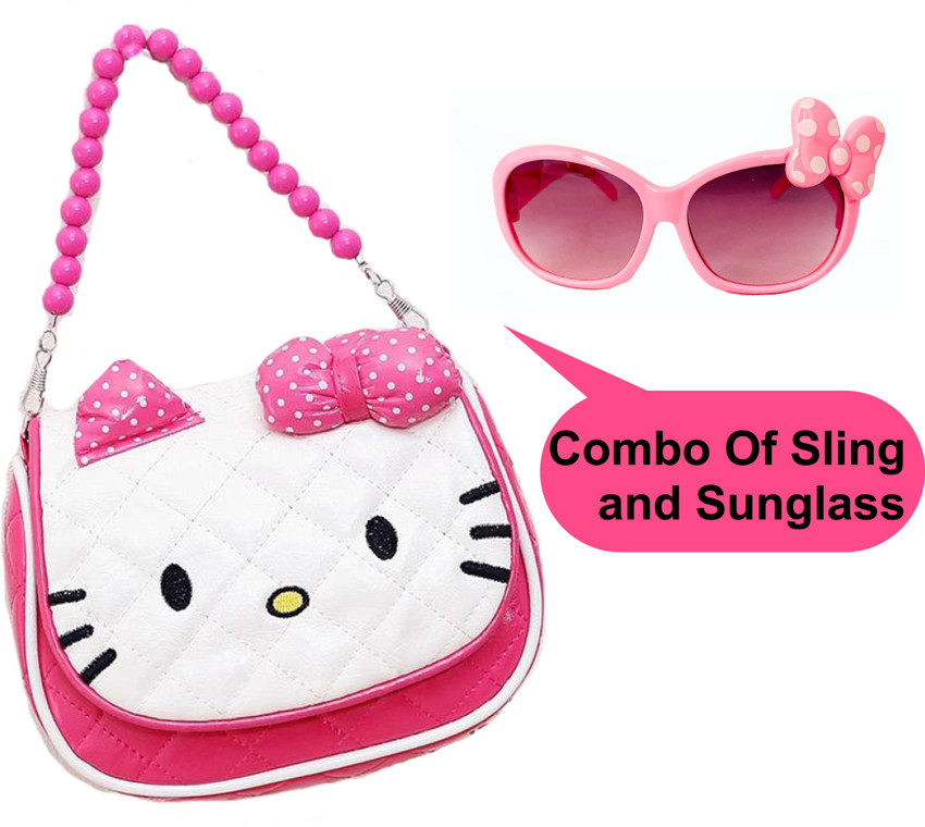 Sanjis Enterprise Cartoon Kitty Crossbody Hand Purse for Girls Kids Toddler Mini Cute Princess Handbags Shoulder Messenger Phone Purse Wallet Sling