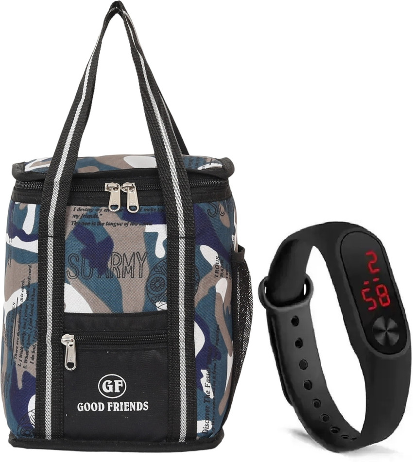 Flipkart Capitalpoint New Model Lunch Tiffin Bag for School Office Picnic Led Watch Waterproof Lunch Bag Lunch Bag