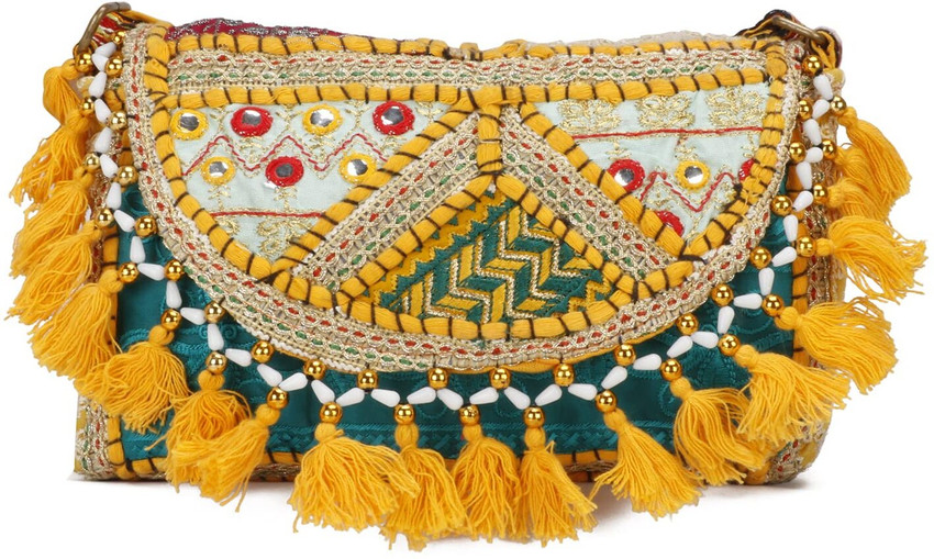 Flipkart Shristi handicraft bag collection Handmade Cotton Ethnic Rajasthani Embroidered Bags for Women Shoulder Bag Shoulder Bag