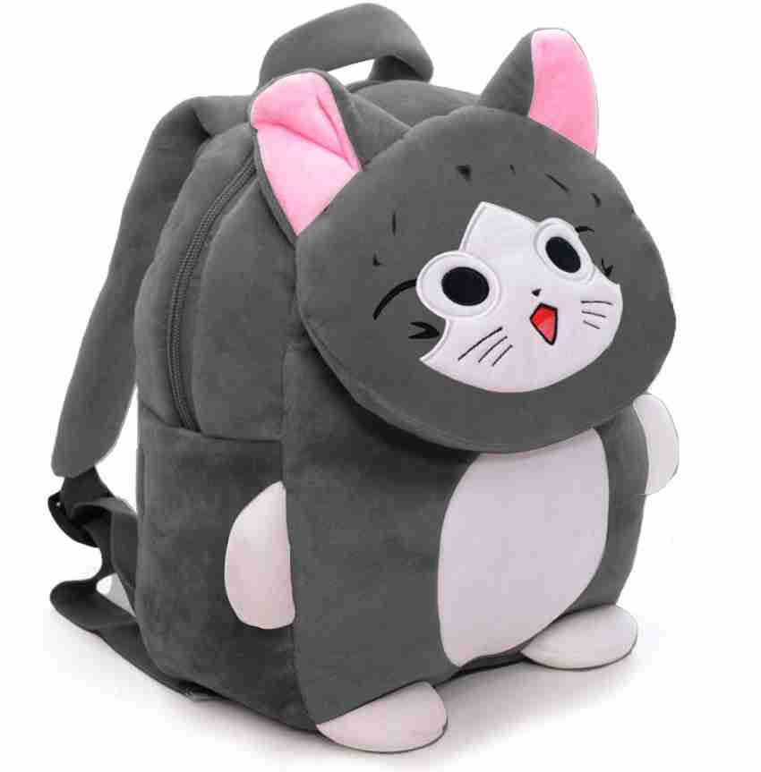 Grey velvet backpack discount