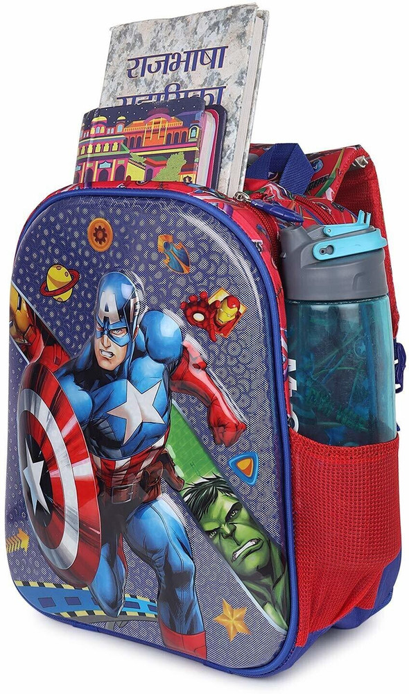 Flipkart Muskaan Kids 3D Avenger Captain America Plush Backpack For Small Kids Nursery Waterproof School Bag School Bag