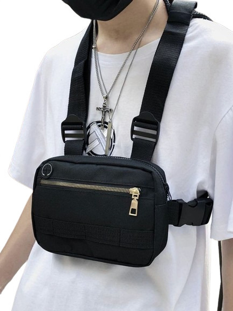 Buckle decor chest bag outlet