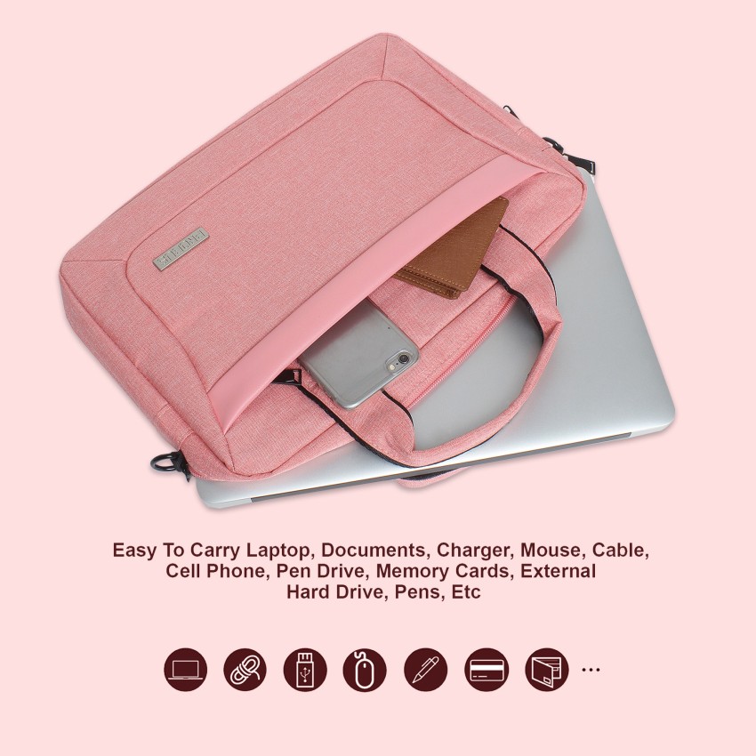 Buy Tucano Minilux Nylon Laptop Sleeve for 13, 14 & 15 Inch Laptop  (Internal Anti-shock Padding, Pink) Online Croma