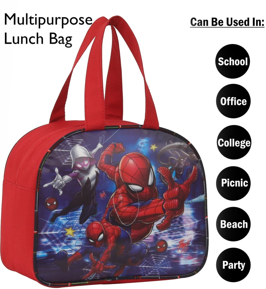 STRONG LIFE Spider-Man Tiffin Bag for School College Office Picnic.  Waterproof Lunch Bag - Lunch Bag 