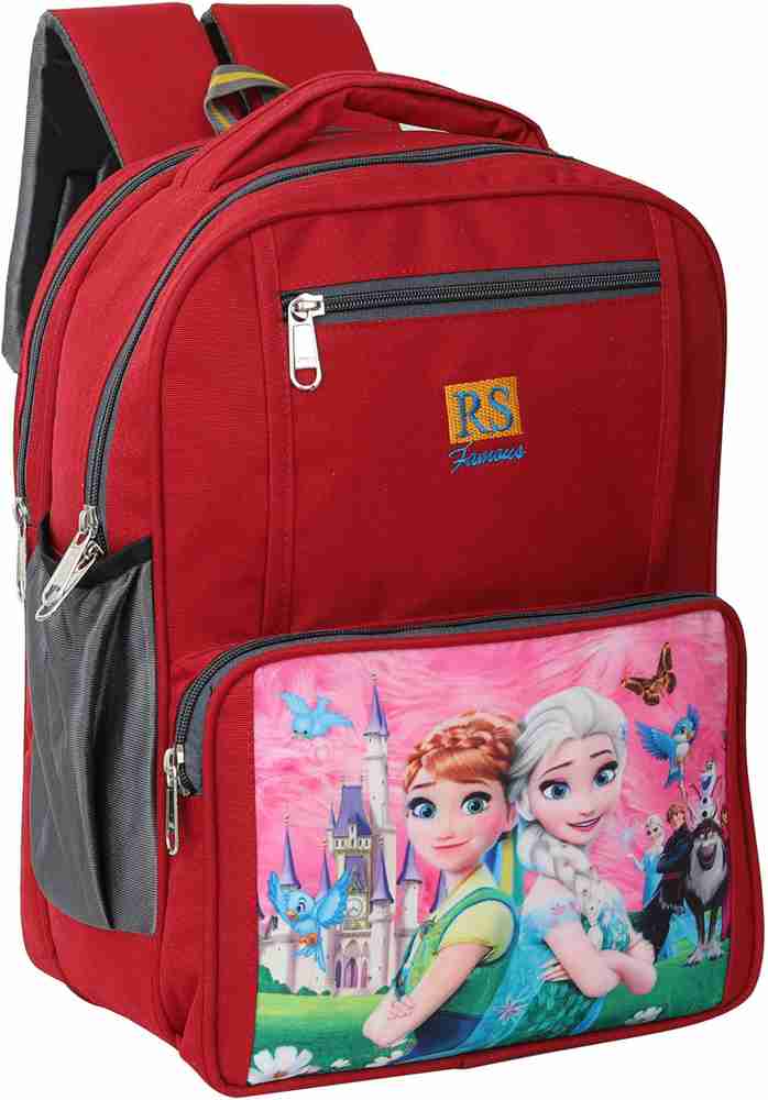 Flipkart RS Famous School Bag LKG 1st Class School Bag For Girls Waterproof Red Waterproof School Bag School Bag