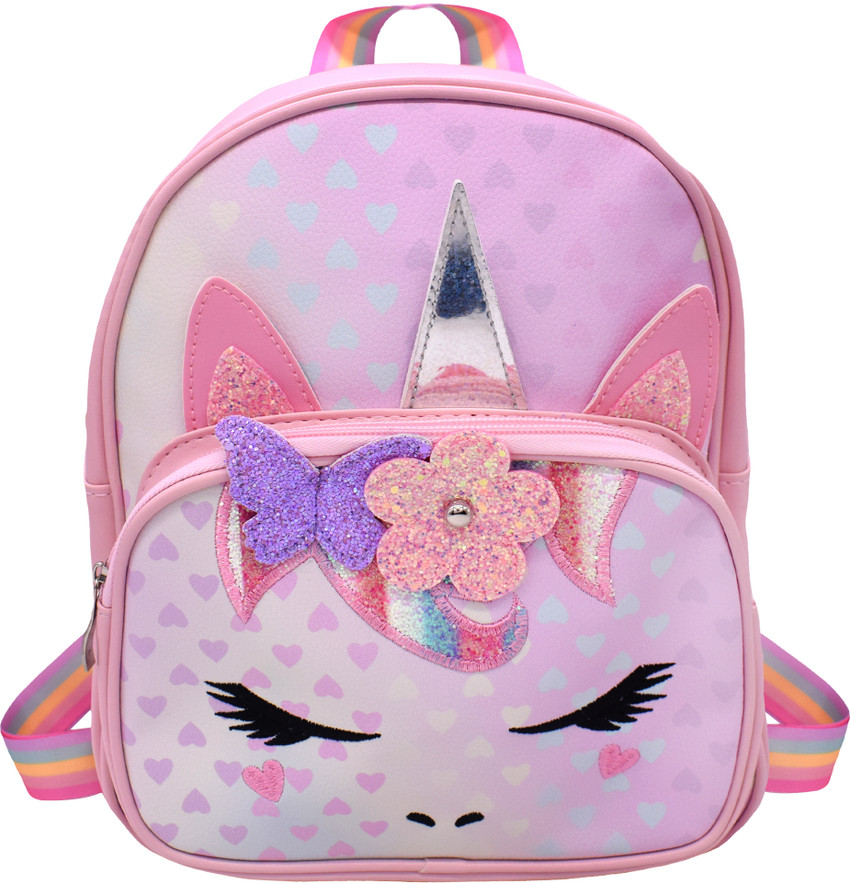 Kiditos Glitter Bag for Girls Fancy Unicorn Backpack for Picnic