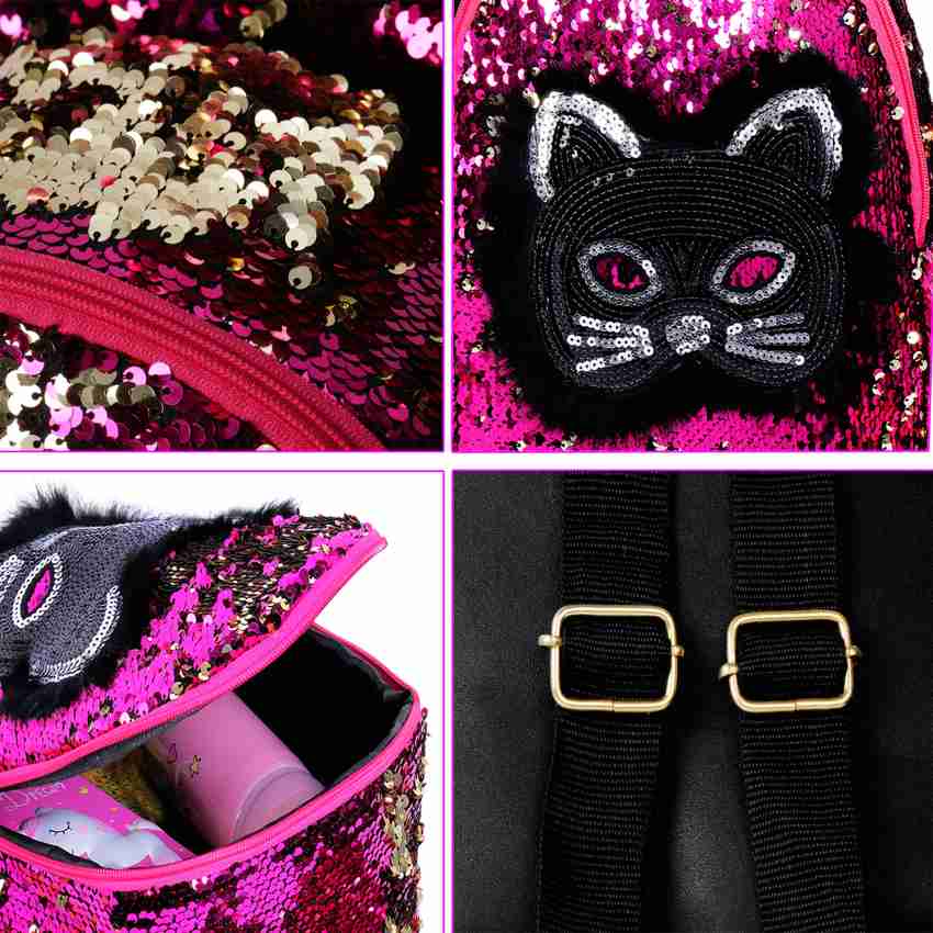 Flipkart ADVEVO Flip Sequin Backpack for Women Girls Kids Elementary Book Bag Backpack Backpack