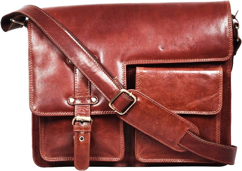 Pure leather office on sale bags for mens