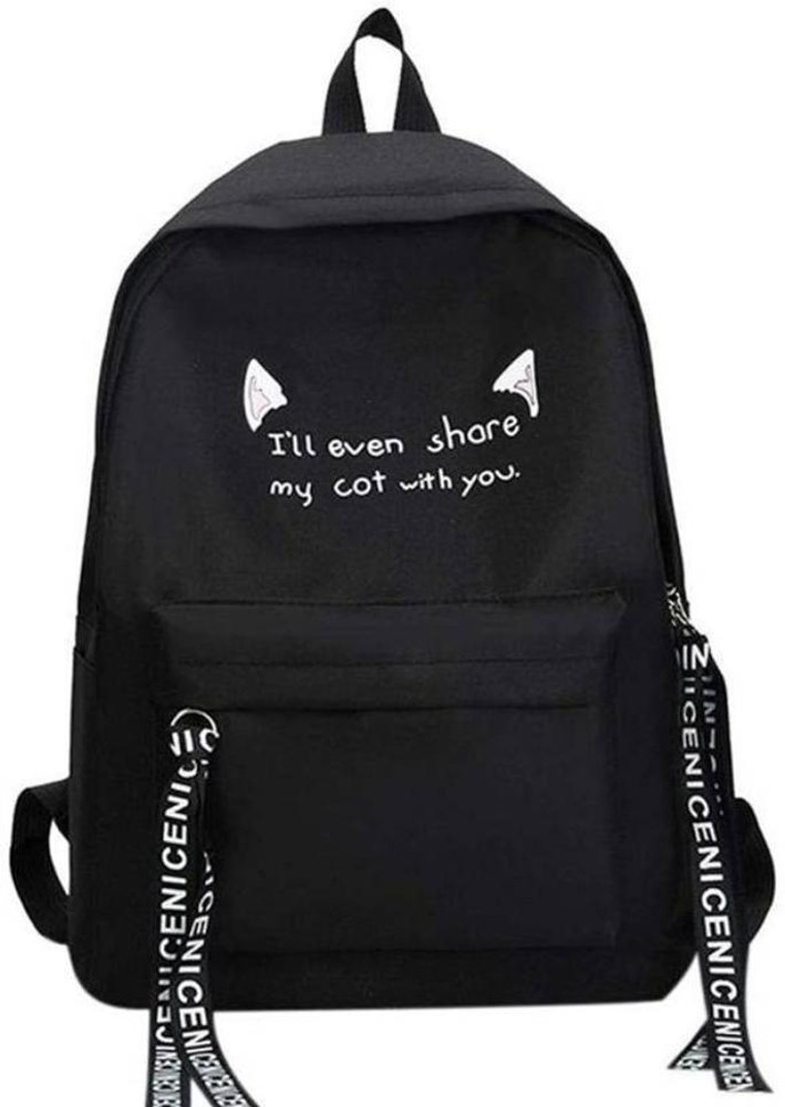 Korean black backpack new arrivals