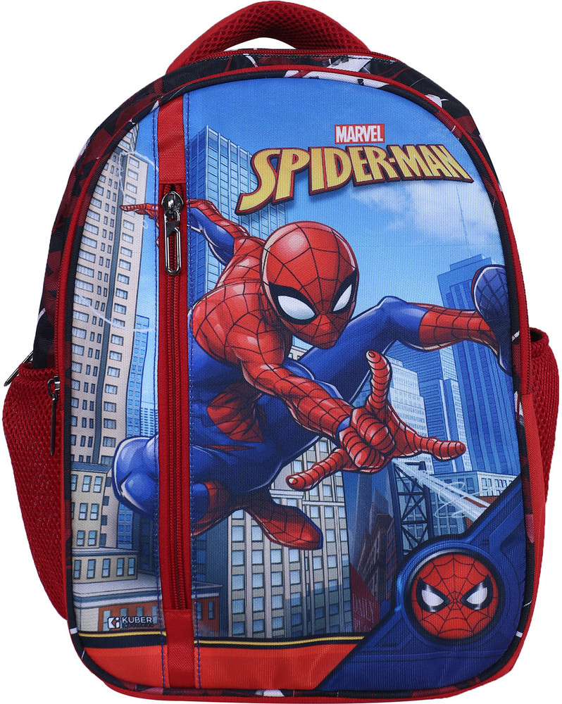 Flipkart KUBER INDUSTRIES Marvel Spiderman 4 Compartment School Bags for kids with Zipper Closure Red Backpack Backpack