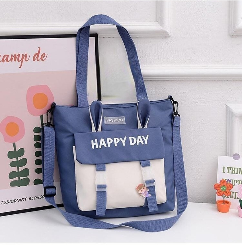 sameencollection Blue Tote Nylon cloth women s bag new shoulder bag Korean version sweet and fashionable