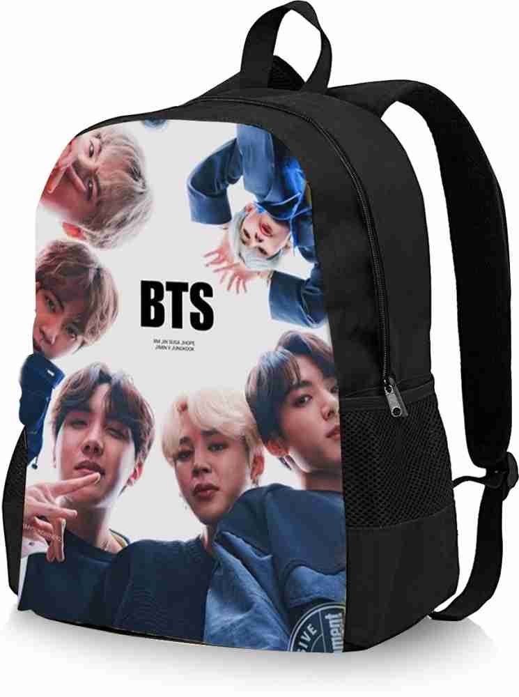 PALAY BTS Backpack for Boys Kpop BTS Bangtan School Backback for Student  with Cable Vent, Backpack Travel Bag Backpack Laptop Bag