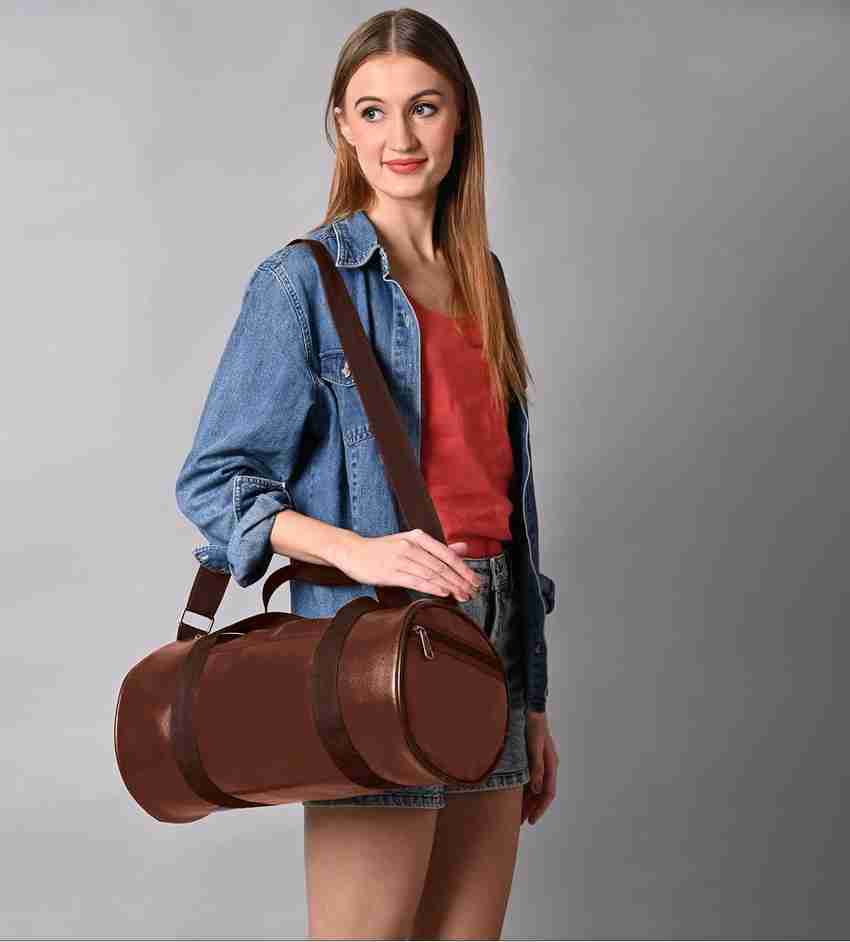 ArrowMax Leather Gym Bag Duffle Bag Carry Kit Bag For Men Women Travel Buy ArrowMax Leather Gym Bag Duffle Bag Carry Kit Bag For Men Women Travel Online at Best Prices