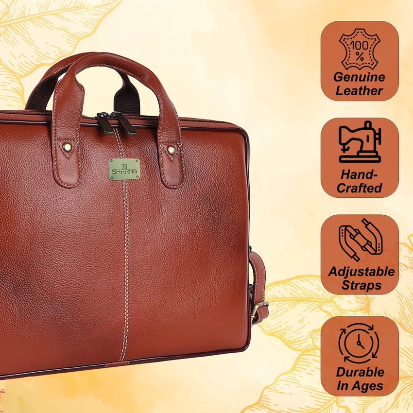 Genuine leather deals office bags