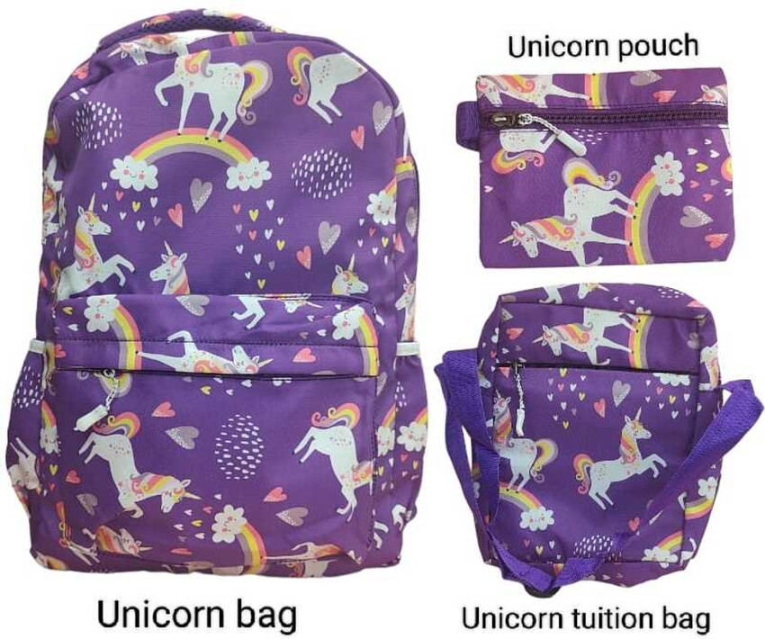 Unicorn book bags for school discount