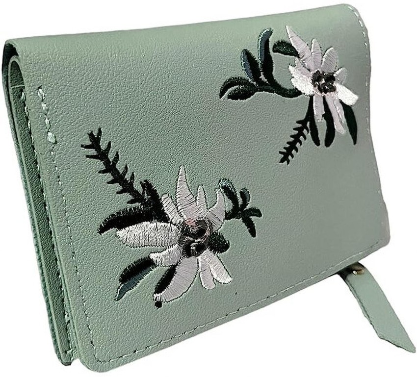 New Women's Wallets Print Flower Short Wallet For Woman Zipper