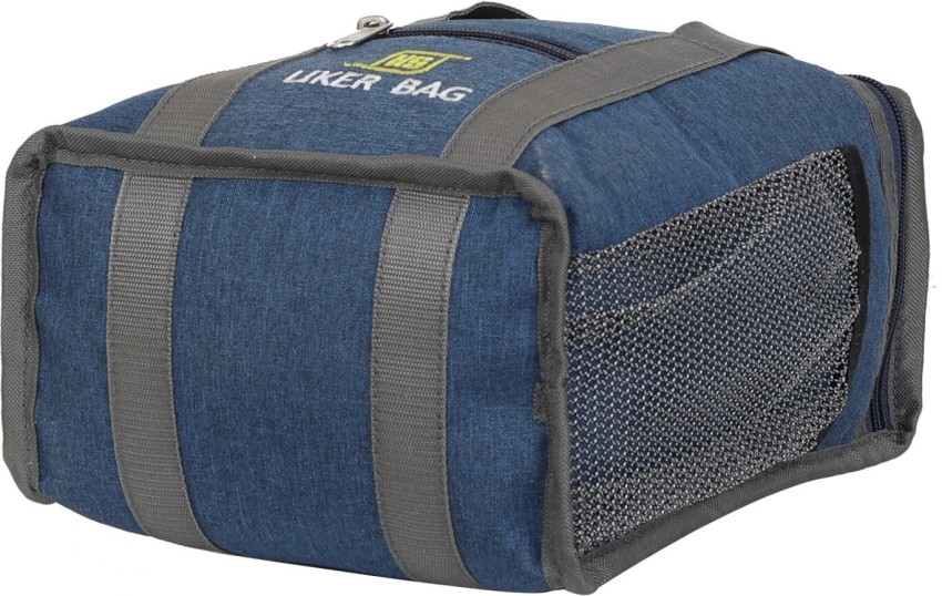 Thickened Bubble Grid Waterproof Lunch Box Bag In Blue