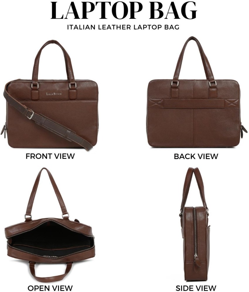 Hammonds Flycatcher Original Bombay Brown Leather Laptop Messenger  Bag (L=40,H=29, B=13 cm) LB117BLCK Messenger Bag - Messenger Bag