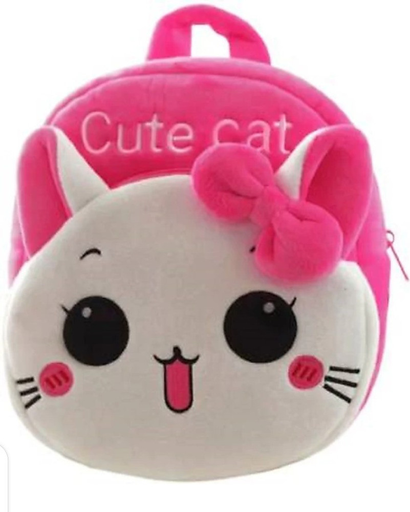 Flipkart SKYRIDE ENTERPRISES CUTE CAT PINK toy bag kids soft school bag 2 to 6 age for girls boys School Bag School Bag