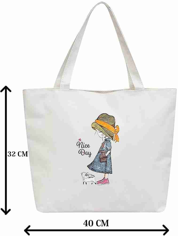 Ladies canvas tote bags deals