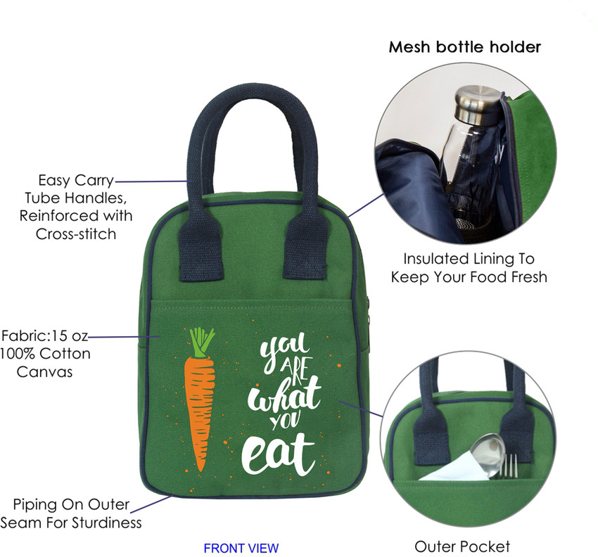 Flipkart EcoRight You are what you eat Green Lunch Bag