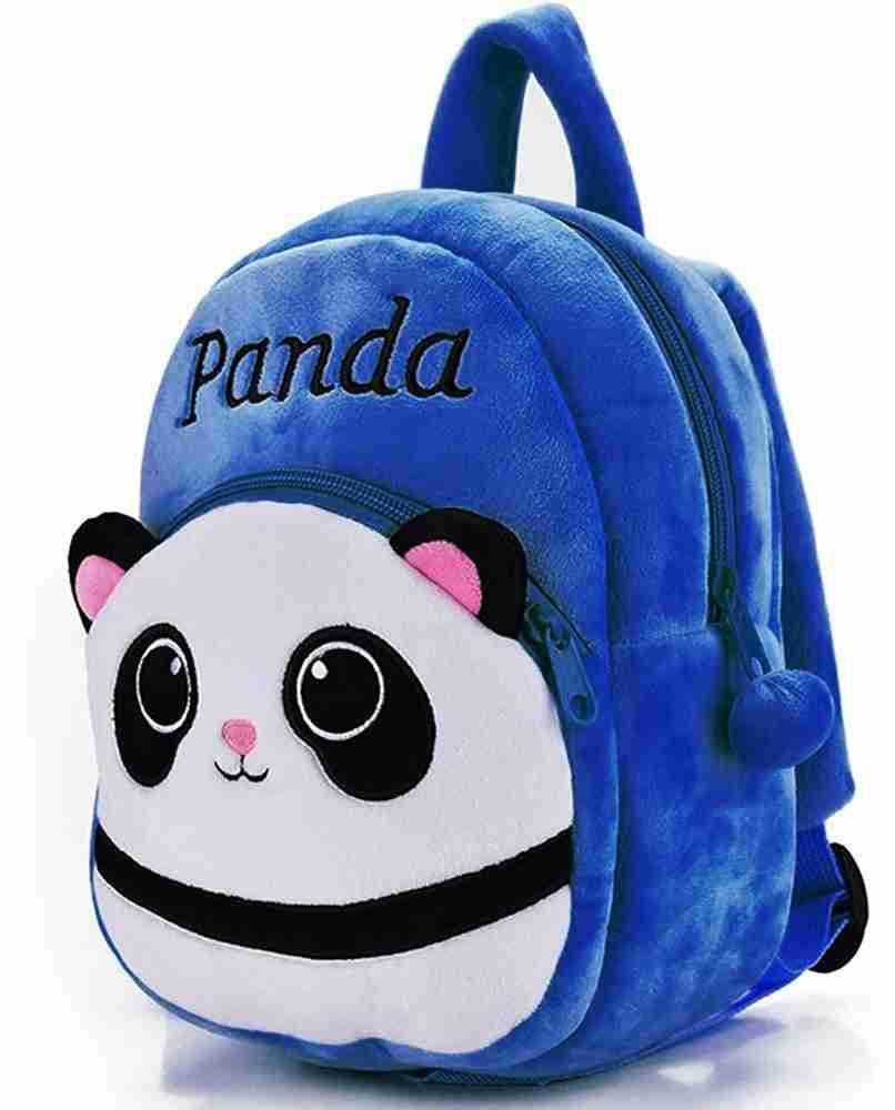 Flipkart nipiyo Kids School Bag Blue Panda Soft Plush Cartoon Baby Boys Girls School Bag School Bag School Bag