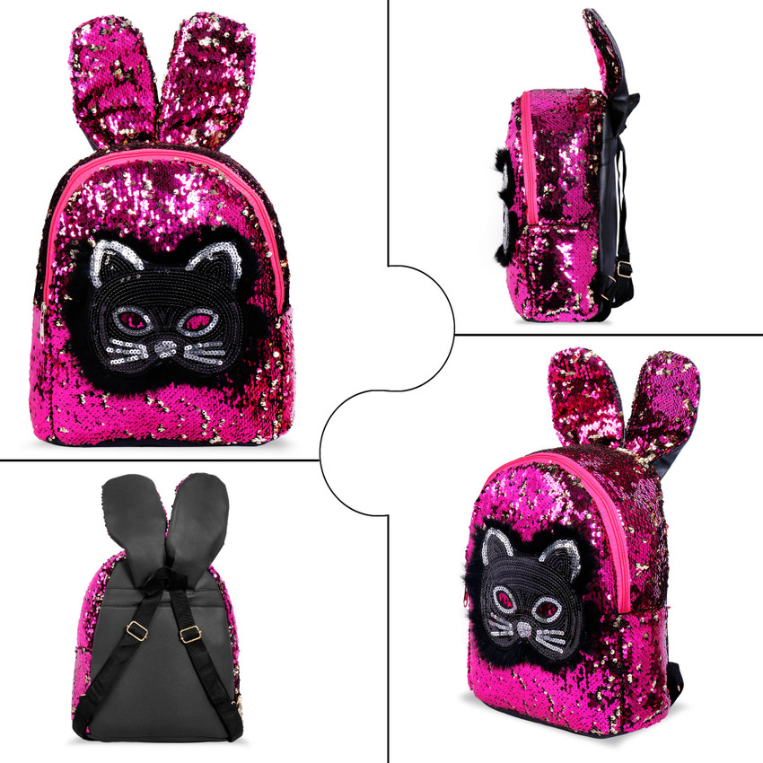 Flipkart ADVEVO Flip Sequin Backpack for Women Girls Kids Elementary Book Bag Backpack Backpack