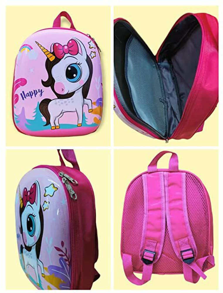 Flipkart Urban Wings Unicorn Kindergarten School Bag 3D Hard Shell Suitcase Bag Waterproof School Bag School Bag