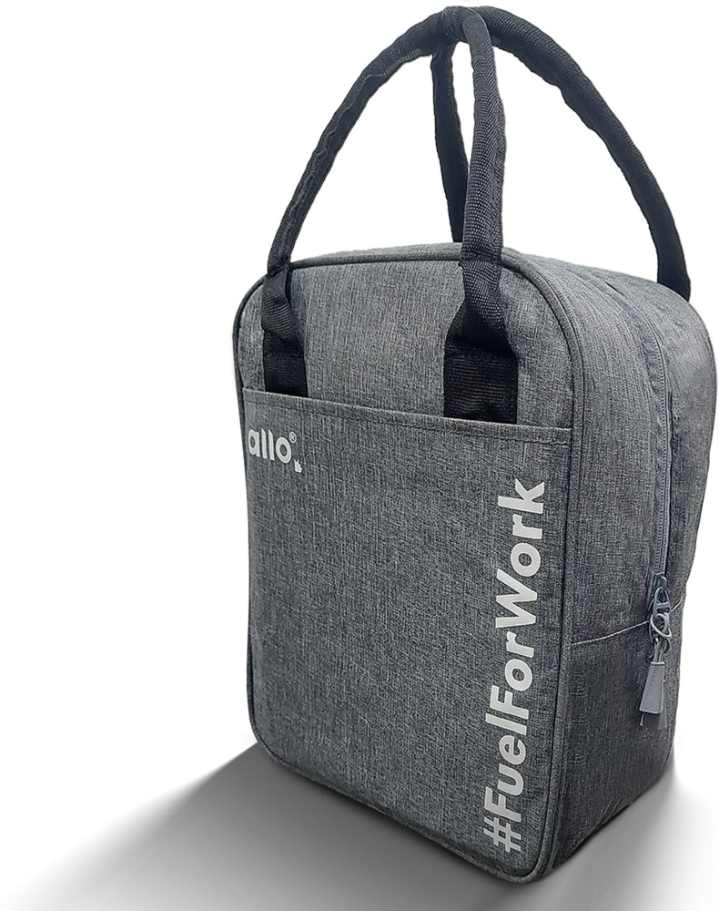 Allo Leakproof, Dust Resistant Multipurpose #fuelforwork Lunch Bag For Office, Grey Waterproof Lunch Bag