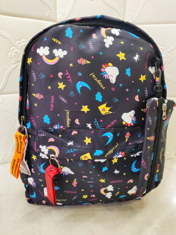 Priceless Deals Black College Bag for Girls Tuition Backpack