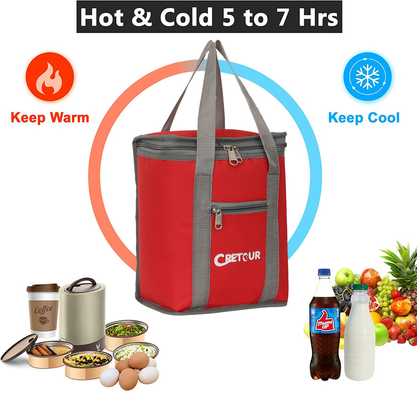 Flipkart semiize Tiffin Bag for School Office Picnic Waterproof Lunch Bag 1 Containers Lunch Box