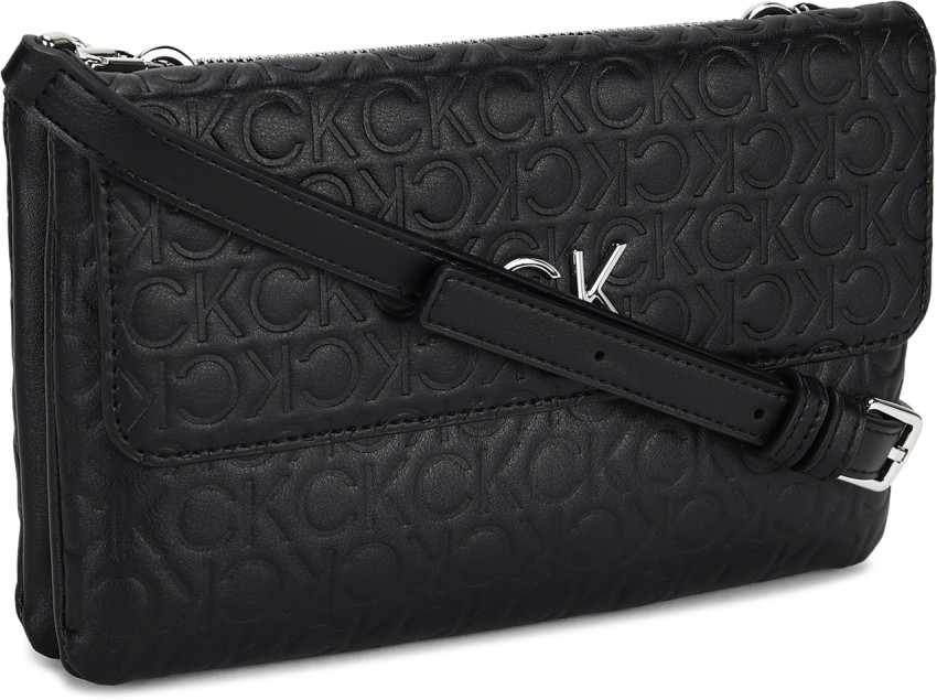 Flipkart.com | Calvin Klein RE-LOCK DBL CROSSBODY EMB MONO Sling