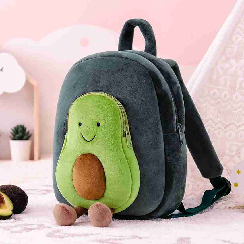 Flipkart DEEP DAZZLING Avocado Plush Bag for 2 to 6 years kids 10L School Bag Green 10 L Plush Bag Plush Bag