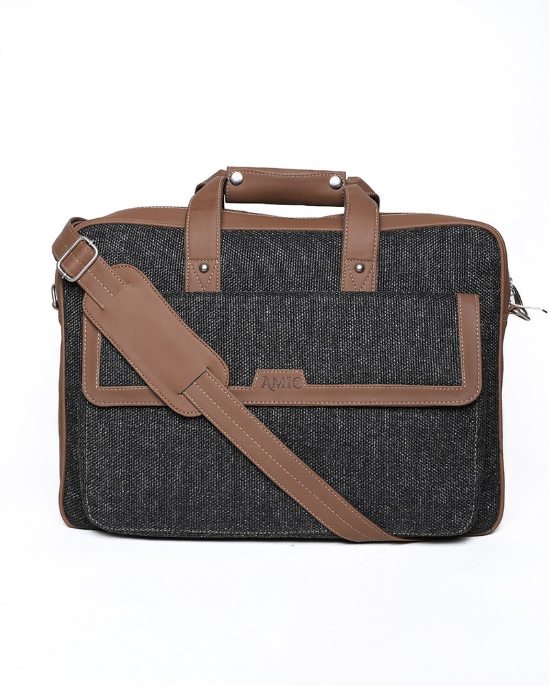 Flipkart Amic Laptop Bag for unisex Handmade Bag for Laptop MacBook Vegan Leather Office Bag Waterproof Messenger Bag Messenger Bag